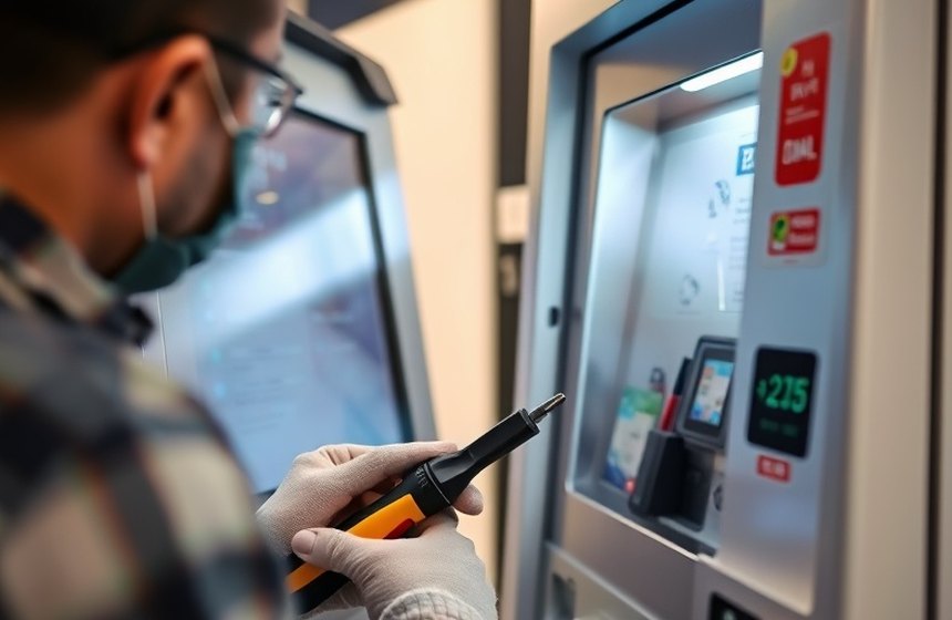 Terminal de autoservicio operativo en una sucursal